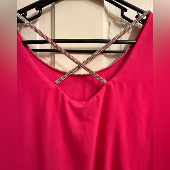 MSK Vibrant Pink Asymmetrical Dress - Picture 7 of 7